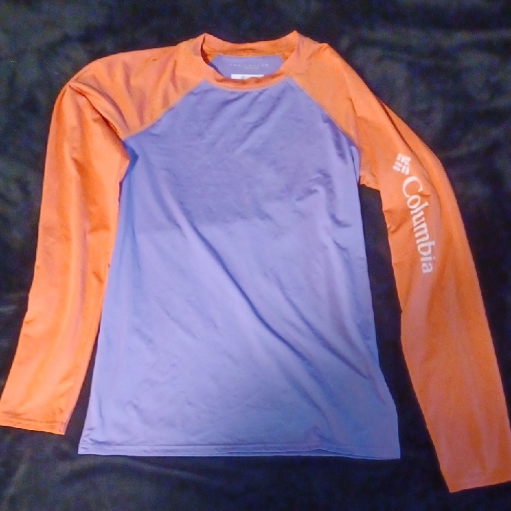 Columbia Omni-Shade Orange and Purple Shirt
